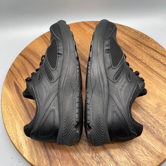 Saucony Cohesion 14 Shoes Womens Size 10 W Triple Black Running Comfort Walking - Picture 6 of 8